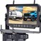FHD 1080P Digital Wireless Dual Backup Camera 7'' DVR Monitor Kit Split Screen for Trailer/RV/Truck/Camper Rear/Side/Front View Camera Night Vision IP69K Waterproof Driving/Reversing Use