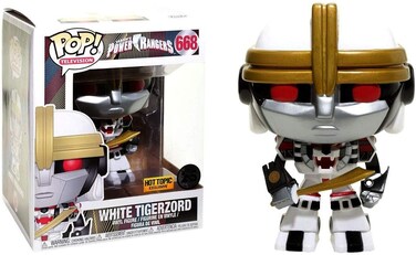 POP Funko Television 668 Power Rangers White Tigerzord (Hot Topic Exclusive)