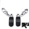 32mm 1 1/4" Highway Engine Guard Bar Highway Footpegs Mount Kit Fits For Harley Touring Road King Street Glide Road Glide Electra Glide Softail Sportster Dyna with 1.25" Engine Guards