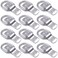 12 Pack D-Ring Tie Downs, 1/4" D-Rings Anchor Lashing Ring for Loads on Trailers Trucks RV Campers Vans ATV SUV Boats Motorcycles etc Vehicles, Heavy Duty Tie Down Ring with Mounting Bracket