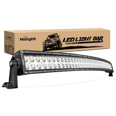 Nilight LED Light Bar 42Inch 240W 16800LM Curved Spot Flood Combo Driving Lamp Roof Bumper Off Road LED Work Lights Pods for Van Camper Wagon Car Pickup Golf Cart ATV UTV SUV Truck Boat 4x4