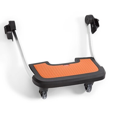 Diono Quantum Hop N Roll Buggy Board, Detachable Ride Along Stroller Platform Glider Board with Clip N Go System, Orange