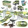 ToyVelt Dinosaur Toys Race Track Set - Create A Dinosaur World Race 2021 Edition Playset Includes 3 Cars &amp; Mega Ball and Container Gift for Boys &amp; Girls Ages 3-6