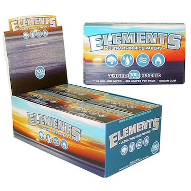 ELEMENTS ROLLING PAPERS 300 ultra thin rice papers PACK OF 20