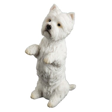 West Highland White Terrier Sitting Up Puppy Dog - Figurine Miniature 4.25"H New
