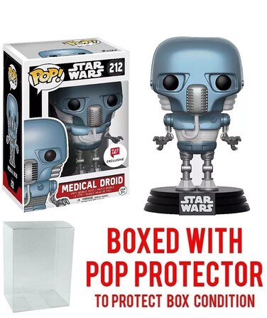 Funko Pop! Star Wars: Medical Droid (2-1B) #212 Walgreens Exclusive Collectible Figure (Bundled with Pop Box Protector Case)