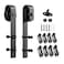 Homlux Sliding Barn Door Hardware Hangers Rollers 2pcs Compatible with All Barn Door - Fit 1 3/8-1 3/4" Thickness Door Panel(Black)