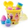 Top Race Beach Toys Set with Large 9'' Bucket Pail and Spade Scoop Shovels for Kids   16pcs Yellow Ice Cream Playset for Kids &amp; Toddlers Ages 1.5,2,3,4,5,6,7,8,9   Great Sand Toys for Outdoor Sandbox