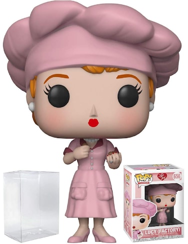 Funko Pop! TV: I Love Lucy - Factory Lucy Vinyl Figure (Bundled with Pop Box Protector Case)