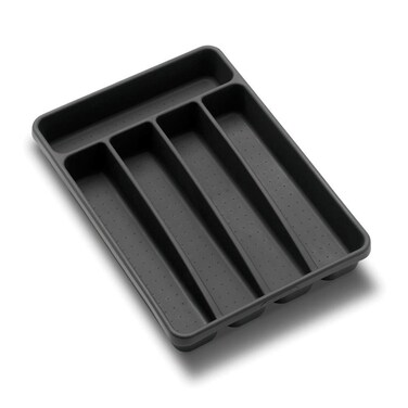 madesmart Value Mini Silverware Tray - Granite   VALUE COLLECTION   5-Compartments   Kitchen Cutlery and Flatware Organizer  Easy to Clean   BPA-Free