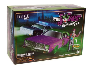 MPC Batman The Joker Getaway Car 1978 Dodge Monaco 1:25 Scale Model Kit w/Joker Figure (MPC890)