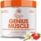 The Genius Brand - Genius Muscle Builder &amp; Mass Gainer, Strawberry Vanilla - 100% Natural Anabolic Activator Supplement for Men &amp; Women - Weight Gainer for Lean Muscle Growth &amp; Bodybuilding