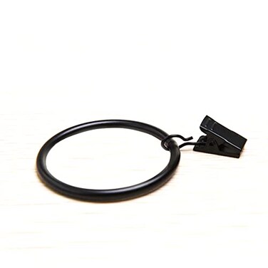 Coideal Large Curtain Rings with Clips, 10 Pack 2.5 Inch XL Extra Rustproof Strong Metal Decorative Drapery Window Curtain Hoops Clip Ring Fit Up to 2 Inch Rod (Vintage Black)