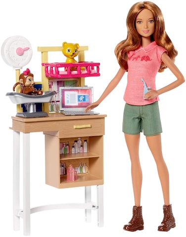 Barbie Zoo Doctor Playset, Pink