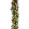 National Tree Company Pre-Lit Artificial Christmas Garland, Green, Crestwood Spruce, White Lights, Decorated with Pine Cones, Berry Clusters, Plug In, Christmas Collection, 9 Feet