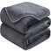HOZY Soft King Size Blanket for Fall Winter Spring All Season Warm Fuzzy Summer Autumn Oversized Blankets for Cal King/California King Bed Fluffy Lightweight Dark Grey 90"x108