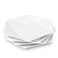 DELLING 11'' White Dinner Plates Set, Star - Geometric Serving platter, Dessert/Salad Plates for Meat, Appetizer, Dessert, Sushi, Party, Micorwave, Oven, adn Dishwasher Safe, Set of 4
