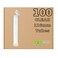 W Gallery 100 Clear 116mm Open Cap Pop Top Tubes - Airtight Smell Proof Containers - Plastic Medical Grade Prescription Bottles for Pills Herbs Flowers Supplements, Bulk Pack, Not Glass Jars