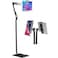 Adjustable Tablet Floor Stand Universal 360-degree Rotatable Metal Tablet Holder Phone Stand for iPad/iPhoneX/iPad Pro 4.5-12.9" Inch-Screen, Phone, Kindle(Black)