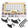 VIGRUE 570Pcs M5 M4 M3 Button Head Socket Cap Screws Bolts Nuts Washers Assortment Kit, Black Small Metric Screws Set Assortment, 10.9 Grade Alloy Steel