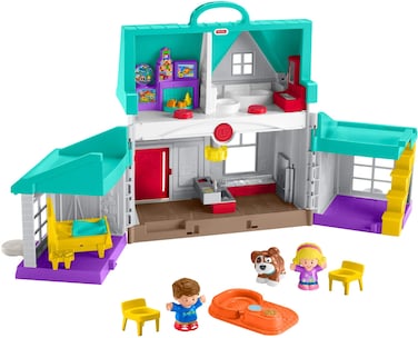 Fisher-Price Little People Toddler Toy Big Helpers Home Playset with Music Lights &amp; Figures for Preschool Pretend Play Kids Ages 1+ Years