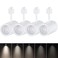 LEONLITE 17.5W Commercial LED Track Light Heads, Ultra Bright H Track Light Head, 36&deg; Dimmable Adjustable Tilt Angle Track Lighting Fixture, CRI90, 4000K Cool White, Matte White, ETL, Pack of 4