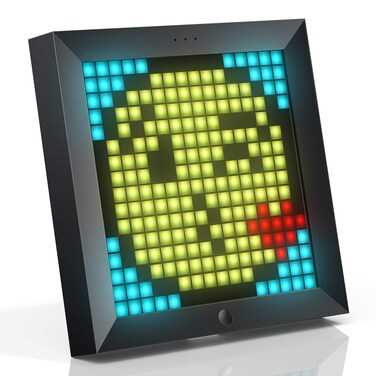 Divoom Pixoo - Pixel Art Digital Picture Frame with 16x16 LED Display APP Control - Cool Animation Frame Wall/Desk Mount for Gaming Room &amp; Bedside Table -Black