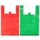 LazyMe T Shirt Bags, Plastic Grocery Bags with Handles in Bulk for Shopping and Restaurant, Bolsas De Plastico Para Negocio, 12 x 20 Inches (Red 50 Pcs, Green 50 Pcs)