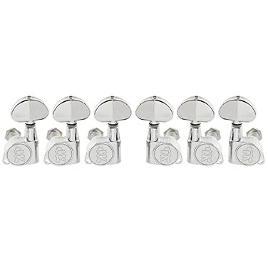 Wilkinson 3R3L E-Z-LOK Guitar Tuners Machine Heads Tuning Pegs Keys Set for Electric or Acoustic Guitar, Chrome