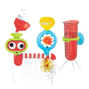 Yookidoo Baby Toddler Bath Wall Toy (Ages 1-3) Waterfall Spinning Gears &amp; Rotating Googly Eyes - Mold Free - Attach to Any Tub or Shower - Spin N Sprinkle Water Lab - Great for Boys, Girls,&amp; Kids