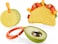 Fisher-Price Baby Toys Taco Tuesday Set, 3 Pretend Food Rattle &amp; Sensory Activities for Newborns​ Ages 3+ Months