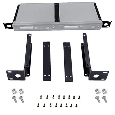 Mic Rack Mount Bracket Only for Shuer SLX4, SLXD4 Wireless Microphone Dual Receivers Combining Antenna Install, Extra Strong Hardware Kit