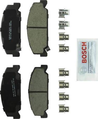 BOSCH BC273 QuietCast Premium Ceramic Disc Brake Pad Set - Compatible with Select Honda Accord, Civic, Civic del Sol, CRX; FRONT