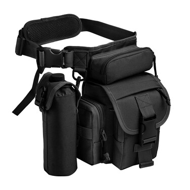 Waterproof Military Tactical Drop Leg Pouch Bag Type B Cross Over Leg Rig Outdoor Bike Cycling Hiking Thigh Bag