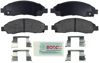BOSCH BE1039H Blue Ceramic Disc Brake Pad Set With Hardware - Compatible With Select Chevrolet Colorado; GMC Canyon; Isuzu i-280, i-290, i-350, i-370; FRONT