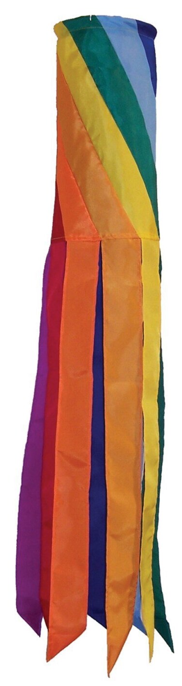 In the Breeze Rainbow Diagonal Windsock,8" W x 60" H,4153