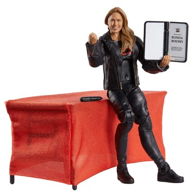 WWE MATTEL Ronda Rousey Elite Collection Deluxe Action Figure with Realistic Facial Detailing, 8 years and up, Iconic Ring Gear &amp; Accessories