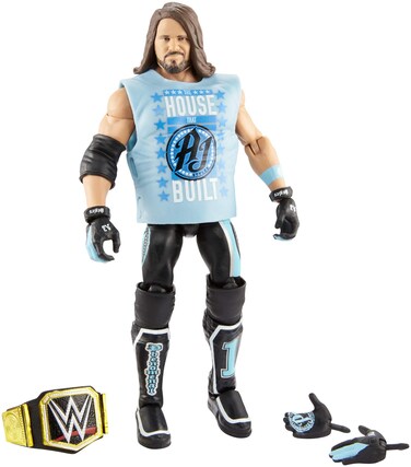 WWE MATTEL AJ Styles Elite Collection Deluxe Action Figure with Realistic Facial Detailing, Iconic Ring Gear &amp; Accessories