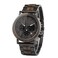 BOBO BIRD Wooden Mens Watches Wood &amp; Stainless Steel Combined Chronograph Military Quartz Casual Wristwatches