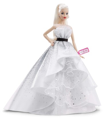 Barbie Collector 60th Anniversary Doll, Blonde, with Diamond-Inspired Gown