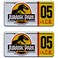 Jurassic Trilogy   Explorer Tour Vehicle 05   Metal Stamped License Plates
