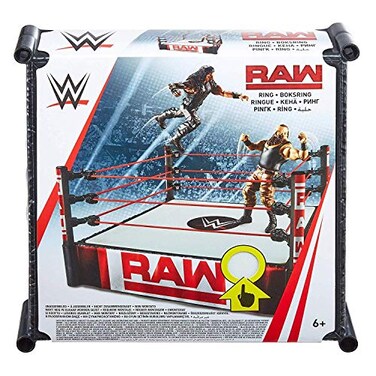 Mattel WWE Superstar 14-inch Ring with Authentic Logo, Flexible Ropes &amp; Spring-loaded Mat for Bouncing Action [Amazon Exclusive]