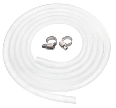 Silicone Tubing, Home Brewing and Winemaking Silicone Tubing, 10mm(3/8 inch) ID x 13mm(1/2 inch) OD, 10 ft, High Temp Food Grade Tube, Flexible Hose Pipe with Stainless Worm Gear Hose Clamps