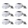 6 Pack Upgraded Version Solar Lights Outdoor 9 LED Gutter Lights Solar Powered for Fence Roof Garden Yard Wall Lamp