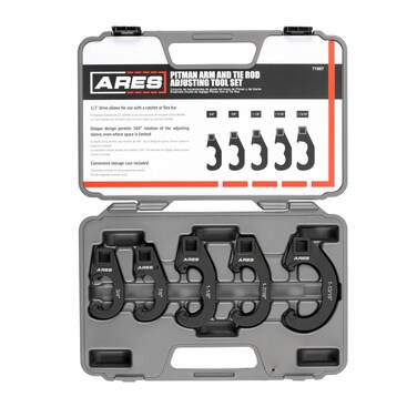ARES 71507 - Pitman Arm and Tie Rod Adjusting Tool Set - 1/2-Inch Drive - Unique Design Allows 360-Degree Rotation of Adjusting Sleeves