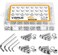VIGRUE 520Pcs 304 M3 M4 M5 M6 Stainless Steel Bolts Nuts Washers Kit, Hex Socket Head Cap Screws Assortment Set Kit with Storage Box (520 Pcs Hex Button Head Cap Screws Nuts)