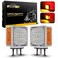 Partsam 2X Square Double Face LED Pedestal Light Cab Fender Turn Signal Light for Truck Towing Trailer,Dual Face LED Stop Turn Tail Parking Light Replacement for Trucks