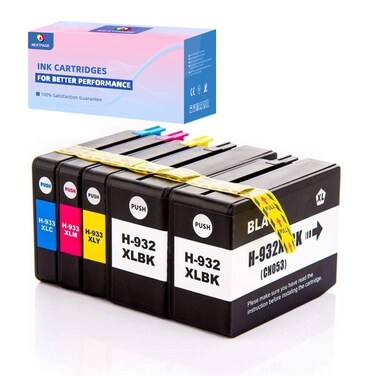 932XL 933XL Ink Cartridges Replacement for HP 932XL 933XL 932 XL 933 XL Ink Cartridges Combo Pack Work with HP OfficeJet 6600 6700 7610 7612 6100 7110 7510 Printer