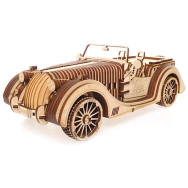 UGEARS VM-01 Roadster Vehicle &ndash; 3D Wooden car DYI &ndash; Fun Projects for Adults&ndash; 3D Mechanical Working Model Idea &ndash; Plywood Material with Transmission Integrated &ndash; Great Gift for Car Lovers