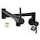 KES Pot Filler Folding Kitchen Faucet Brass Double Joint Swing Arm Sink Faucet Articulating Wall Mount Two Handle Single Hole, Matte Black, cUPC NSF Certified Lead-Free, KN926LF-BK